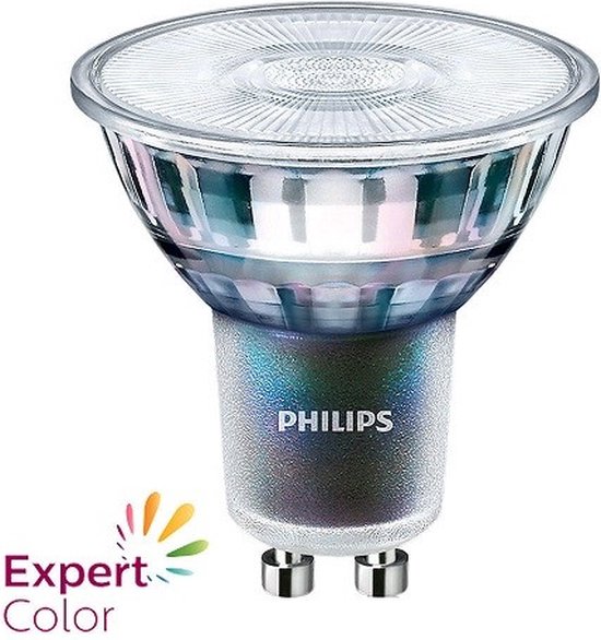 Philips - LED spot - GU10 fitting - MASTER LED - ExpertColor - 3.9-35W - 927 - 2700K extra warm licht - 36D