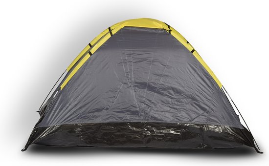 Discountershop Lichtgewicht Koepeltent 2 Persoons - Grijs/Geel - Geschikt voor Kinderen - 200cm x 120cm - Waterbestendig voor Kamperen & Outdoor - Eenvoudig Op te Zetten van Discountershop — afbeelding 3
