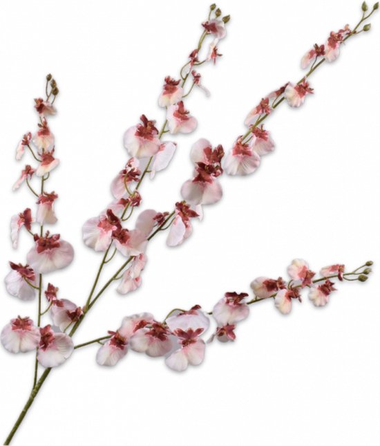 Silk-ka Zijden Bloemen Kunstbloemen Oncidium Tijger Orchidee Roze 150045