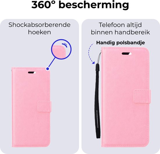 Étui pour Samsung A55 Case Book Case Cover Wallet Cover Wallet Case avec protecteur d'écran - Étui pour Samsung Galaxy A55 Case Bookcase Case - Rose clair