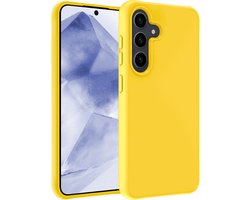 Hoesje - Geschikt voor Samsung Galaxy A55 - Sterk & Shockproof - Siliconen Case - Hoes Cover - Telefoonhoes - Geel