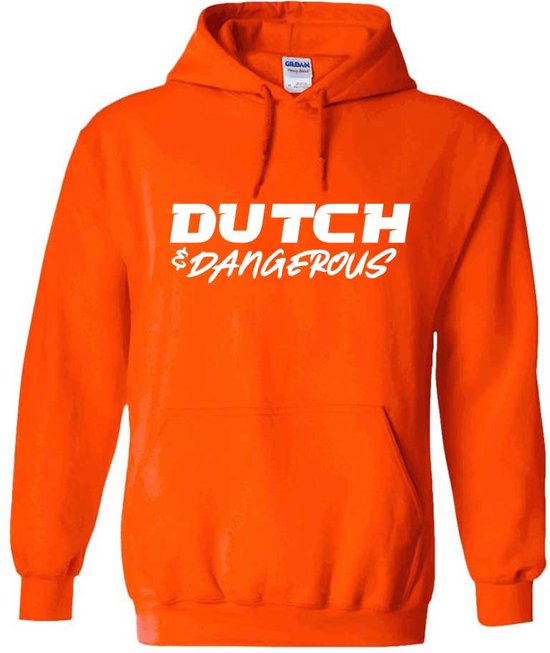 Dutch and Dangerous Oranje Hoodie - zandvoort - wk - ek - nederland - holland - unisex - trui - sweater - capuchon