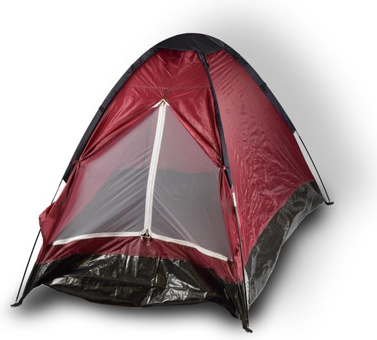 Discountershop Lichtgewicht Koepeltent 2 Persoons - Rood - Geschikt voor Kinderen - 200cm x 120cm - Waterbestendig voor Kamperen & Outdoor - Eenvoudig Op te Zetten van Discountershop — afbeelding 3
