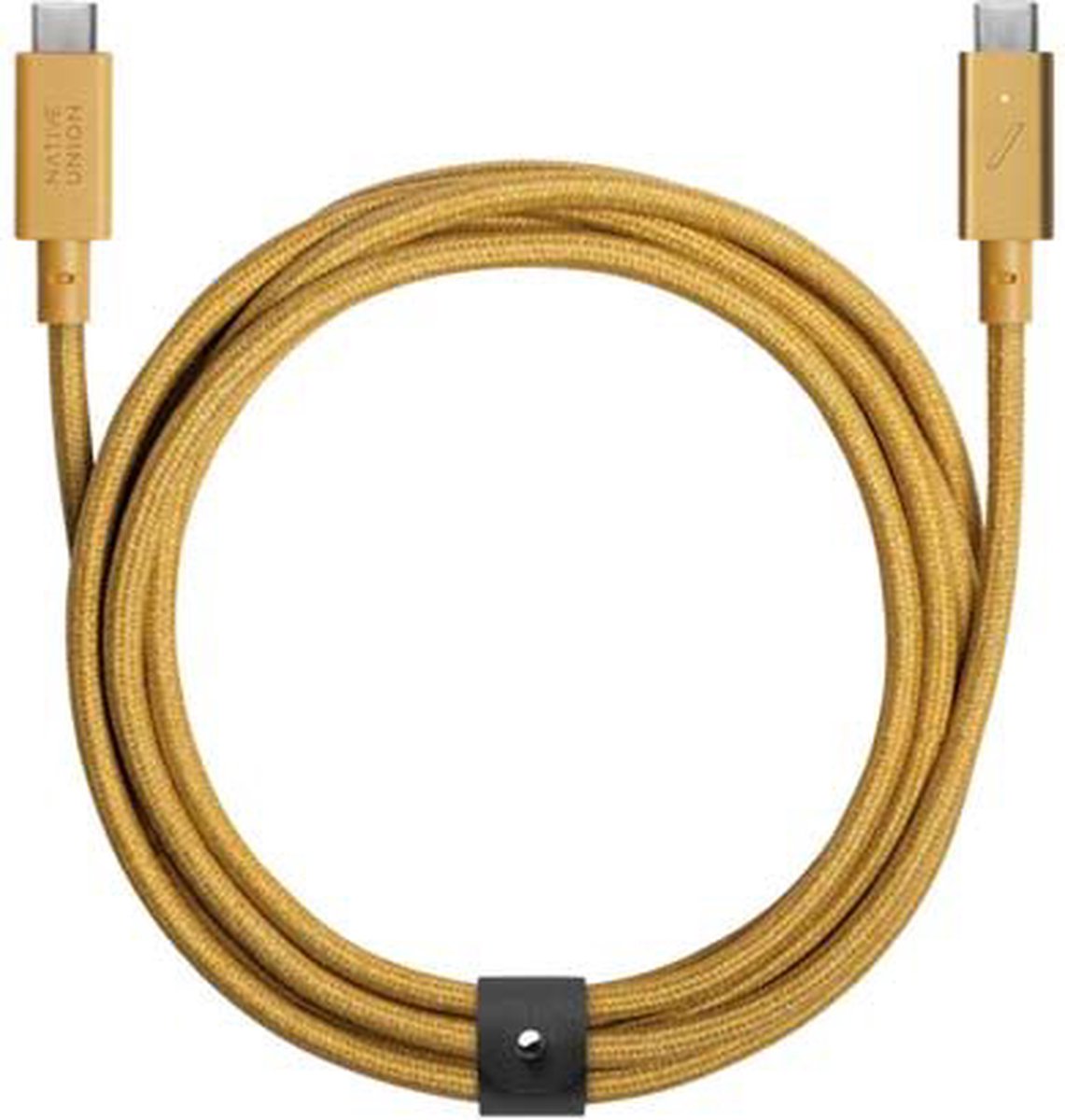 NATIVE UNION, Eco Belt USB-C naar USB-C-kabel - 1,2m, Geel