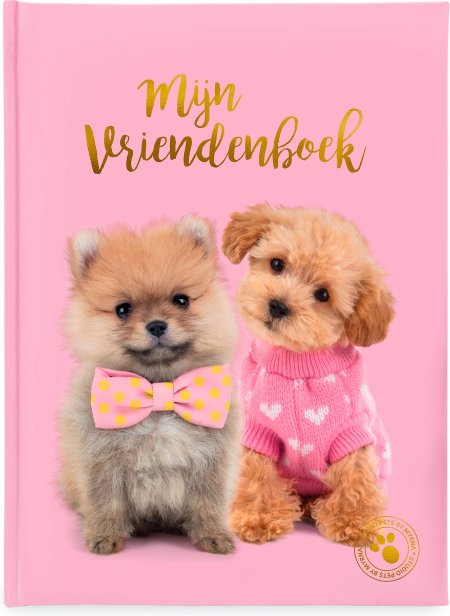 Studio Pets® honden vriendenboek – Toy Poedel Cookie en Pomeriaan PomPom – vriendenboekje voor kinderen