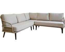 Hoek Loungebank Isabel | 3-delig | Sand/Black | Rope