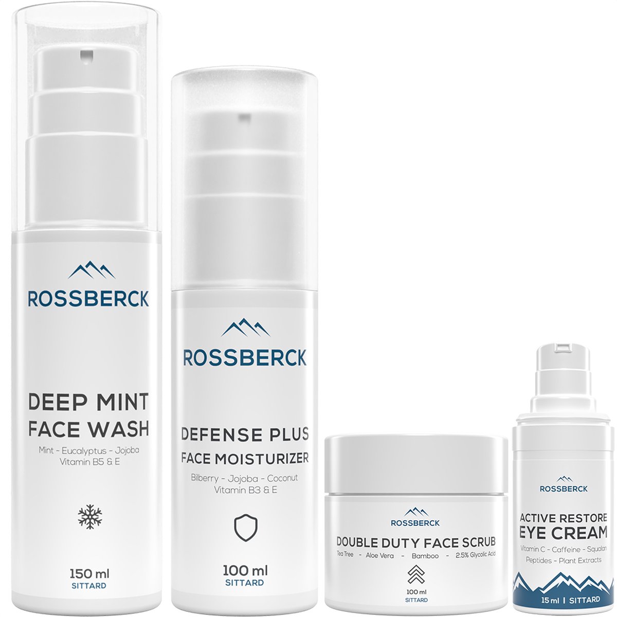 Goedkoopste Face Care System - 4 Delig - Gezichtsverzorging Set Mannen - Face Wash - Gezichtcrème - Gezichtsscrub - Oogcrème