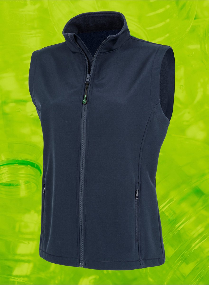 Result Women´s Recycled 2-Layer Printable Softshell Bodywarmer RT902F - Navy - M