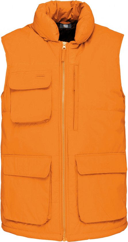 Bodywarmer Heren 3XL WK. Designed To Work Mouwloos Orange 100% Polyester