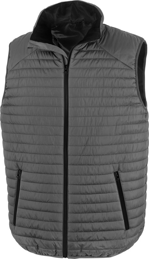 Bodywarmer Unisex XS Result Mouwloos Grey / Black 100% Polyester