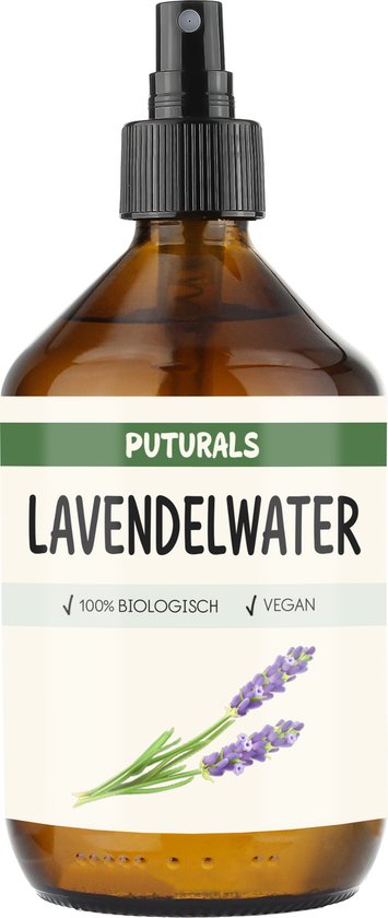 Lavendelwater 100% Natuurlijk & Puur - 500ml - Gebruik als Toner voor het Gezicht - Lavendelwater Hydrateert en Kalmeert de Huid - Verfrist en Kalmeert de Hoofdhuid voor Glanzend Haar - Puur en Plantaardig Lavendel Hydrolaat