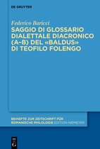 Beihefte zur Zeitschrift fur Romanische Philologie474- Saggio di glossario dialettale diacronico (A–B) del «Baldus» di Teofilo Folengo