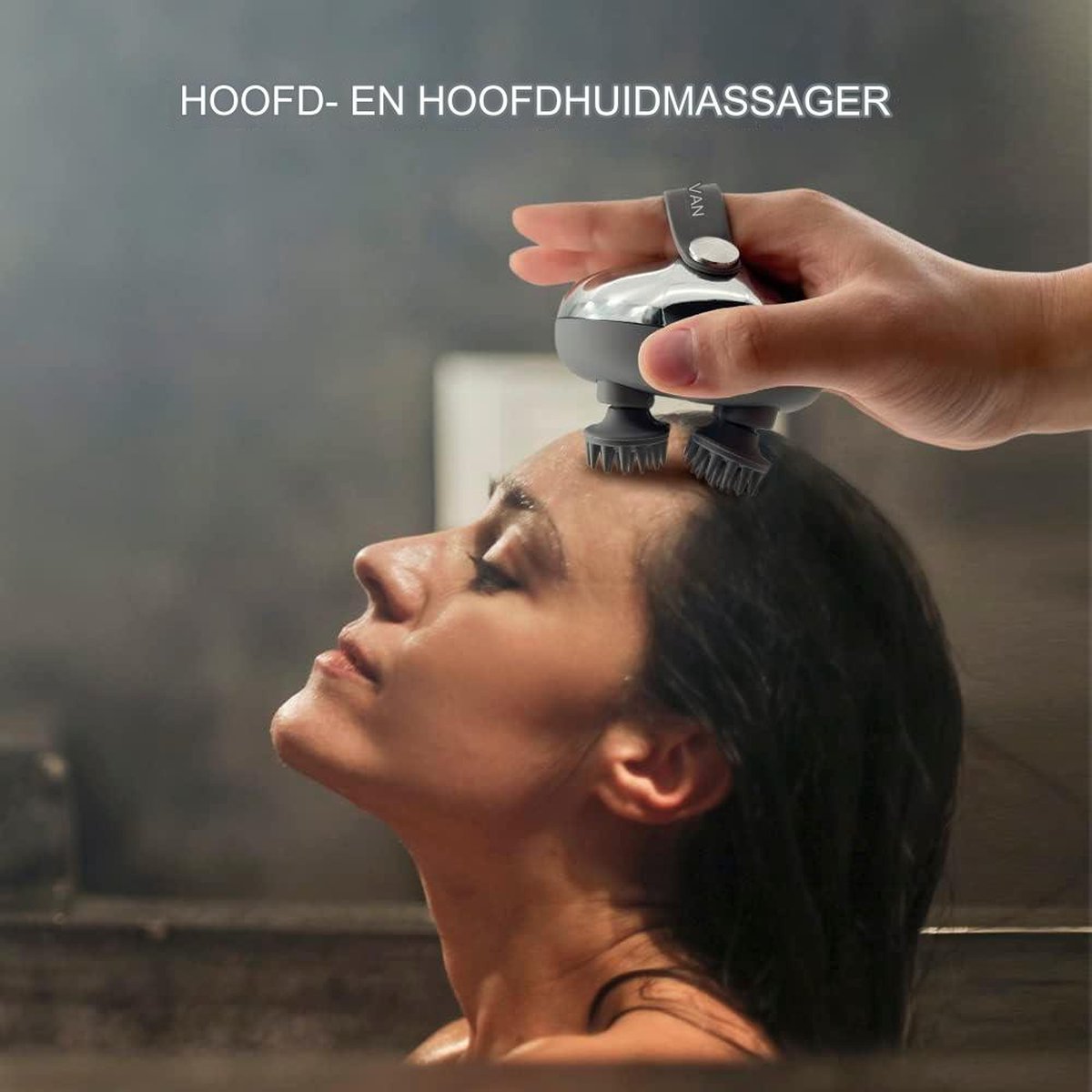 Afbeelding 3 van Pro Scalp Massager - Hoofdhuid Massager - Elektrisch Hoofd Massager met 3 Knedende Modi en 4 Vervangende Massagekoppen - Draagbaar Handheld IPX7 Waterdicht Hoofd Massager voor Haargroei en Lichaamsontspanning
