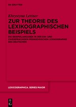 Lexicographica. Series Maior158- Zur Theorie des lexikographischen Beispiels