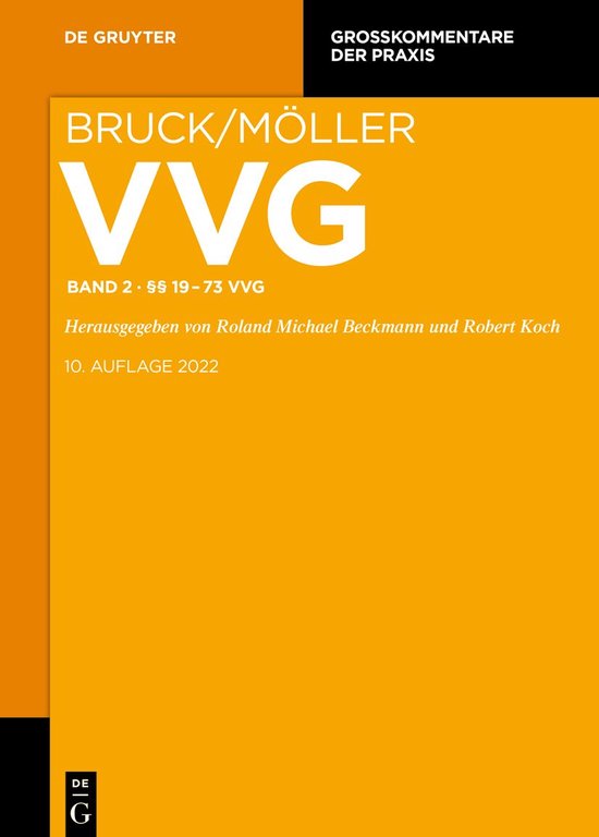 Großkommentare der Praxis- §§ 19-73 VVG - cover
