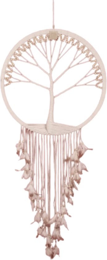 Dromenvanger Tree of life 50cm beige kralen