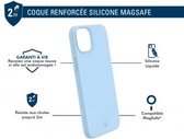 Bigben Connected, MagSafe-compatibel, met siliconen versterkt hoesje Geschikt voor Apple iPhone 15 Plus, Blauw
