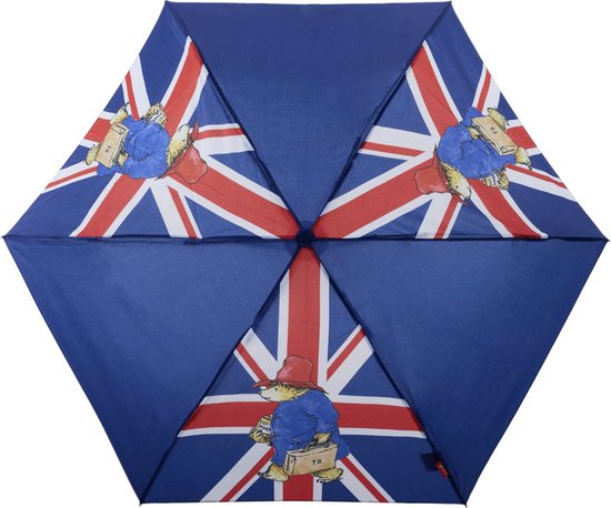 Paraplu - knop - opvouwbaar - Paddington Bear - Beertje Paddington - Union Jack
