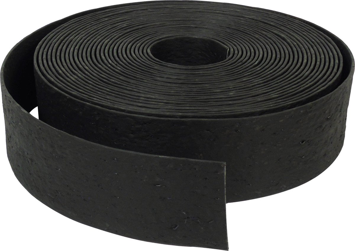 Nature - Borderrand op rol - 12cm x 24m - 5mm dik - zwart - perkrand met textuur