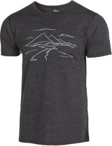 Ivanhoe t-shirt Agaton Mountain voor heren - 100% merino wol - Grijs