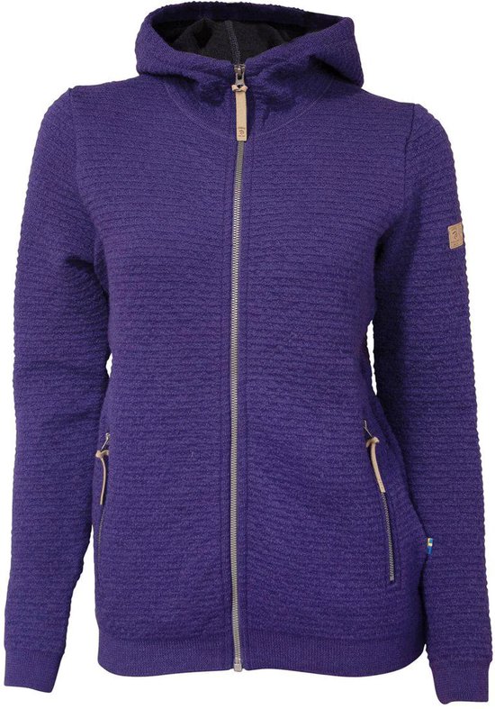 Ivanhoe vest Morel Hood FM Dark Purple voor dames van wol - Paars