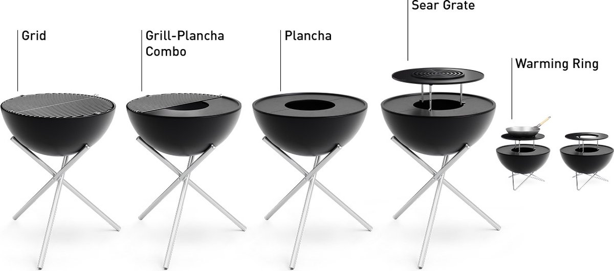 Höfats Bowl 70 Fire Bowl Plancha Set High