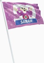 VlagDirect - Sarah vlag - Sarah 50 jaar vlag - 90 x 150 cm.