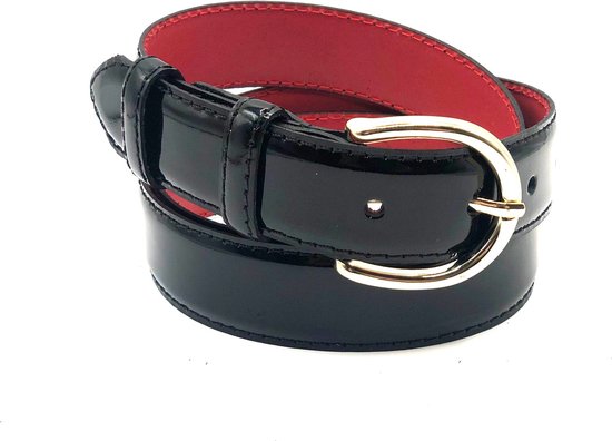 CEINTURE FEMME 0030-1 LAQUE NOIRE TAILLE 85