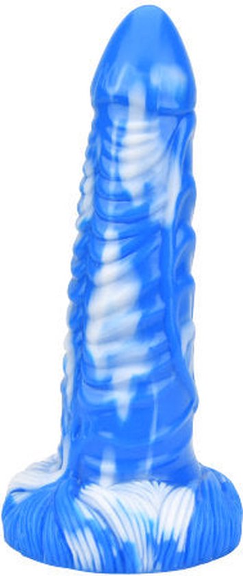XXLTOYS Elf Dildo- N11772 - Multi Colour Dildo Blue /White Dildo - Huge  Length 20,5 CM | bol