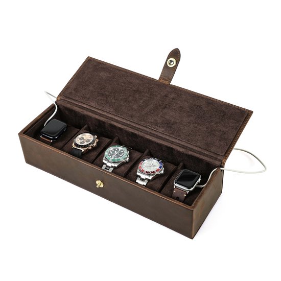 Timezone - Leren horloge doos voor Horloges
