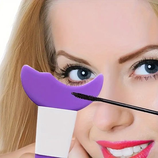 Foto: Eyeliner tool eyeliner hulp mascara tool eyeliner make up hulp oogpotlood make up hulp paars