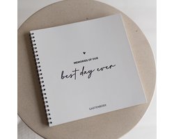 Gastenboek Bruiloft - Gastenboek Huwelijk - Guestbook Wedding - Just Married - Trouwdag - Trouwdagboek - Invulboek bruiloft - 21x21 cm - 50 pagina's
