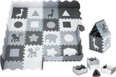 Moby-System - Puzzelmat - Speelmat - Baby - Foam - XL - 150 x 150 cm - met rand - Grijs