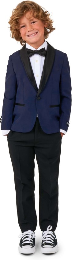 OppoSuits Midnight Blue - Kids Tuxedo Smoking - Chique Outfit - Blauw - Maat 2 Jaar
