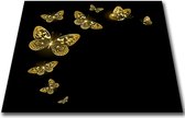 Protection induction Papillon - Tapis de protection antidérapant - 60x60 - Papillons dorés