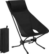 BukkitBow - Chaise de Camping Pliable - Tissu Oxford - Tubes Aluminium - avec Sac de Rangement - Zwart