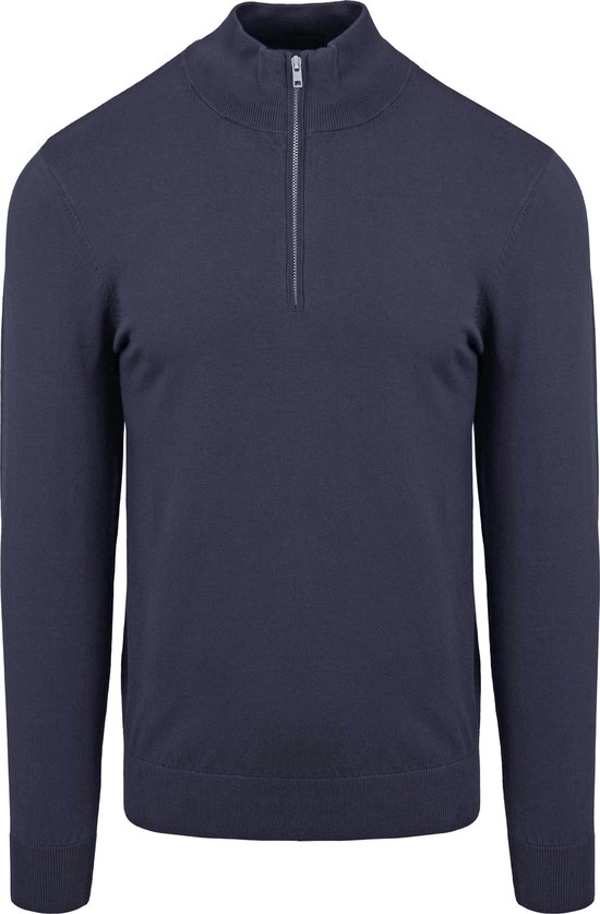 Profuomo - Half Zip Pullover Luxury Navy - Heren - Maat XXL - Modern-fit