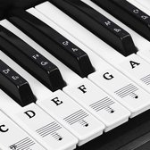Autocollants pour piano – Autocollants pour clavier – Notes de musique faciles à apprendre – 49/54/61/88 touches – Zwart