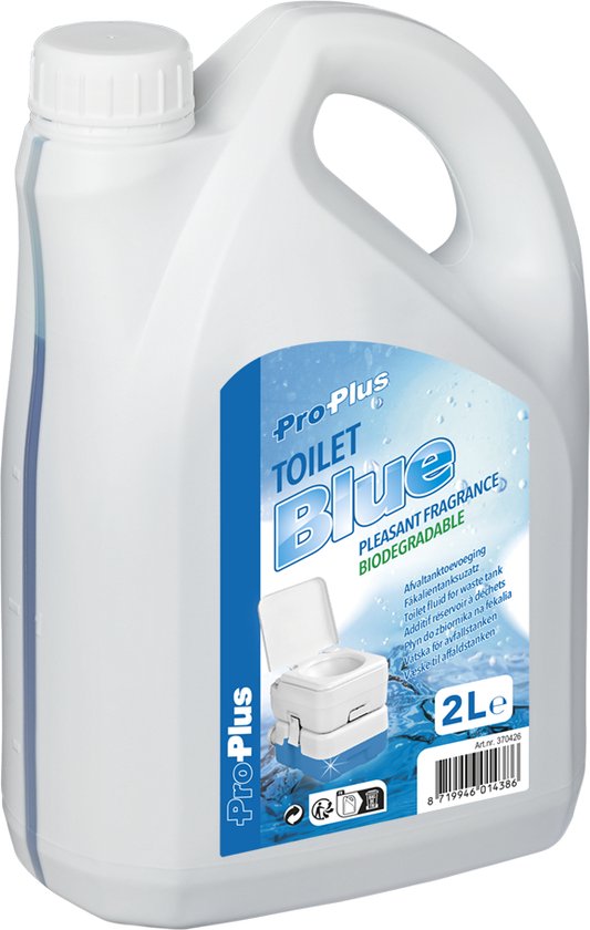 ProPlus toiletvloeistof – 2L – Afvaltanktoevoeging – Draagbaar Toilet – Chemisch Toilet – Campingaccessoires - Blauw