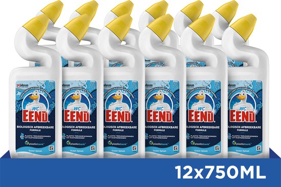 Foto: Wc eend toiletreiniger biologisch afbreekbare formule ocean splash marine 12 x 750 ml