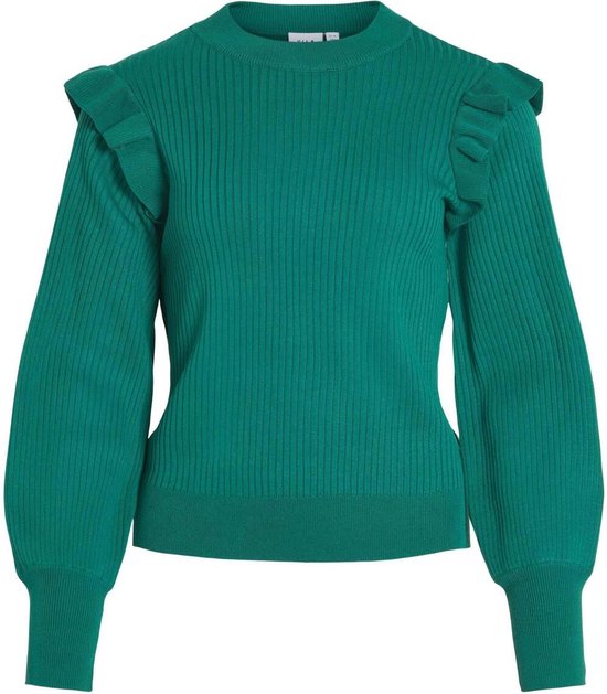 Vila Trui Vilino L/s Knit Top /e 14096910 Ultramarine Green Dames Maat - L