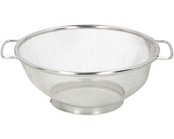 Alpina Keuken vergiet/zeef - RVS - D20 x H8 cm - zilver