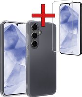 Coque pour Samsung A55 Coque en Siliconen avec Film de Protection d'écran - Coque pour Samsung Galaxy A55 Case Cover Case - Transparent