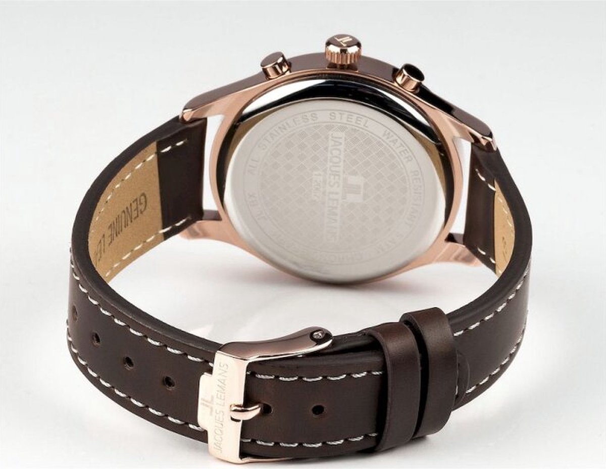 Jacques Lemans Orologio Elegante Unisex Modello 1-2067H - Cinturino In Pelle, Stile Classico Retrò