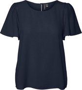 Vero Moda T-shirt Vmalva Gitte Ss Top Wvn Ga 10303930 Navy Blazer Dames Maat - M