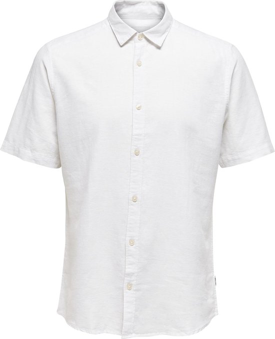 ONLY & SONS ONSCAIDEN SS SOLID LINEN SHIRT NOOS Chemise Homme - Taille L