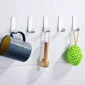 Home Goods - 6 Stuks ophanghaakjes - wit - Zelfklevend - Wandhaak - Plakhaakjes - Handdoek - Zonder boren - Extra stevig - Ophangen - Vrolijk - Design