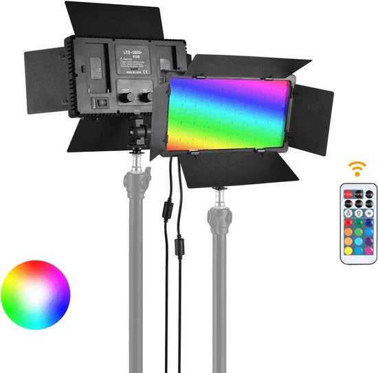 LuminexPro RGB U600- studiolamp - fotografie accessoires - statief 2m - bluetooth afstandsbediening - beter dan ringlamp - softbox studiolamp 3200k tot 5500k - 40 W - Studio lamp
