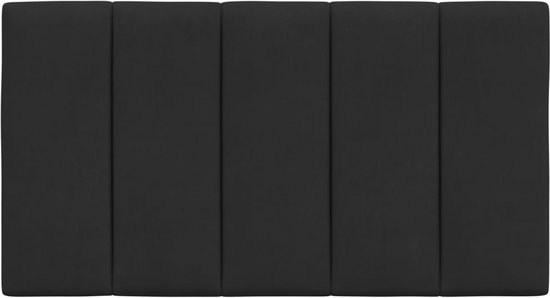vidaXL-Coussin tête de lit-90 cm-velours-noir