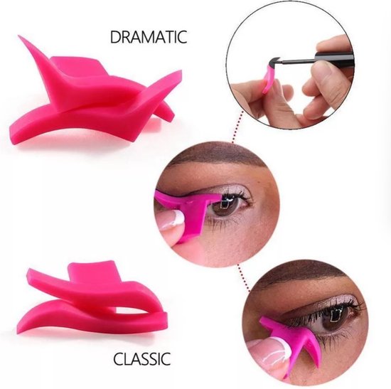 Foto: 2 paar set eyeliner sjablonen stempel eyeliner hulp eyeliner tool herbruikbaar louzir